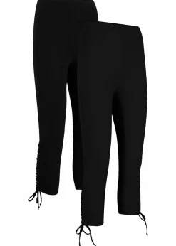 Capri-Leggings mit Raffung (2er Pack)