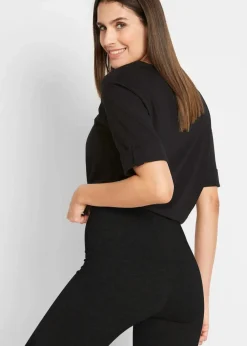 Capri-Leggings mit Raffung (2er Pack)