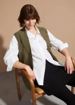 Capri-Leggings mit Rock aus elastischem Baumwoll-Mix