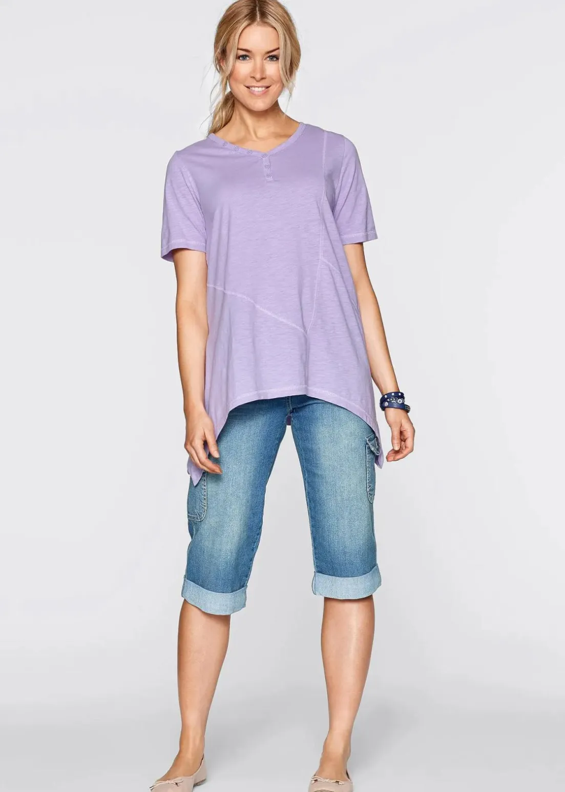 Cargo Jeans, Mid Waist, Stretch