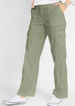 Cargohose aus Baumwolle, Mid Waist