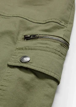 Cargohose aus Baumwolle, Mid Waist