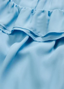 Carmenbluse aus recyceltem Polyester