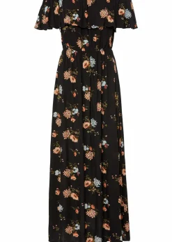 Carmen-Kleid aus fließender Viskose