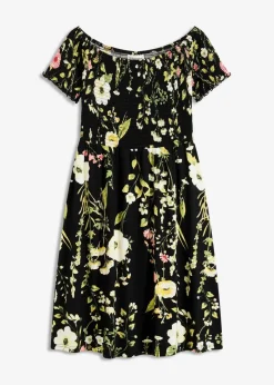 Carmen-Kleid aus softem Viskose-Mix