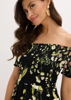 Carmen-Kleid aus softem Viskose-Mix