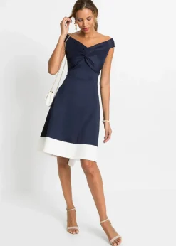 Carmen-Kleid mit Knotendetail