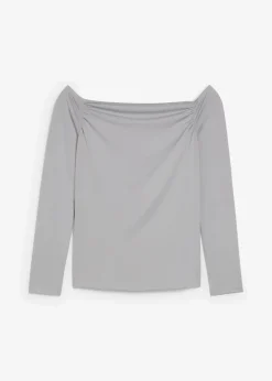 Carmenshirt aus leichtem Jersey