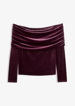 Carmenshirt aus softem Samt