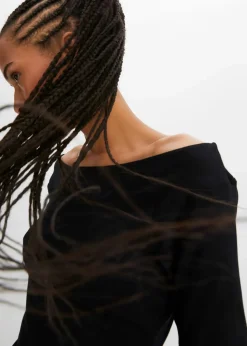 Carmenshirt in Viskose-Mix