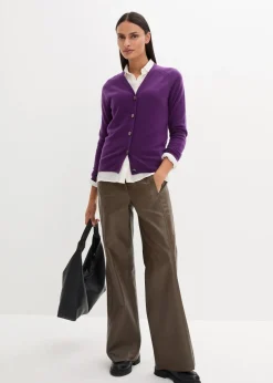 Cashmerestrickjacke mit Good Cashmere Standard®-Anteil