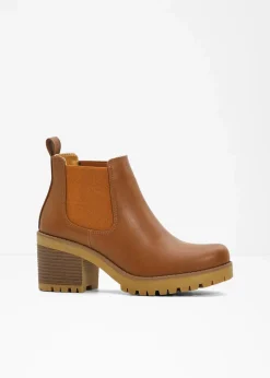 Chelsea-Boots mit Blockabsatz