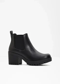 Chelsea-Boots mit Blockabsatz