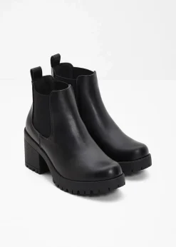 Chelsea-Boots mit Blockabsatz