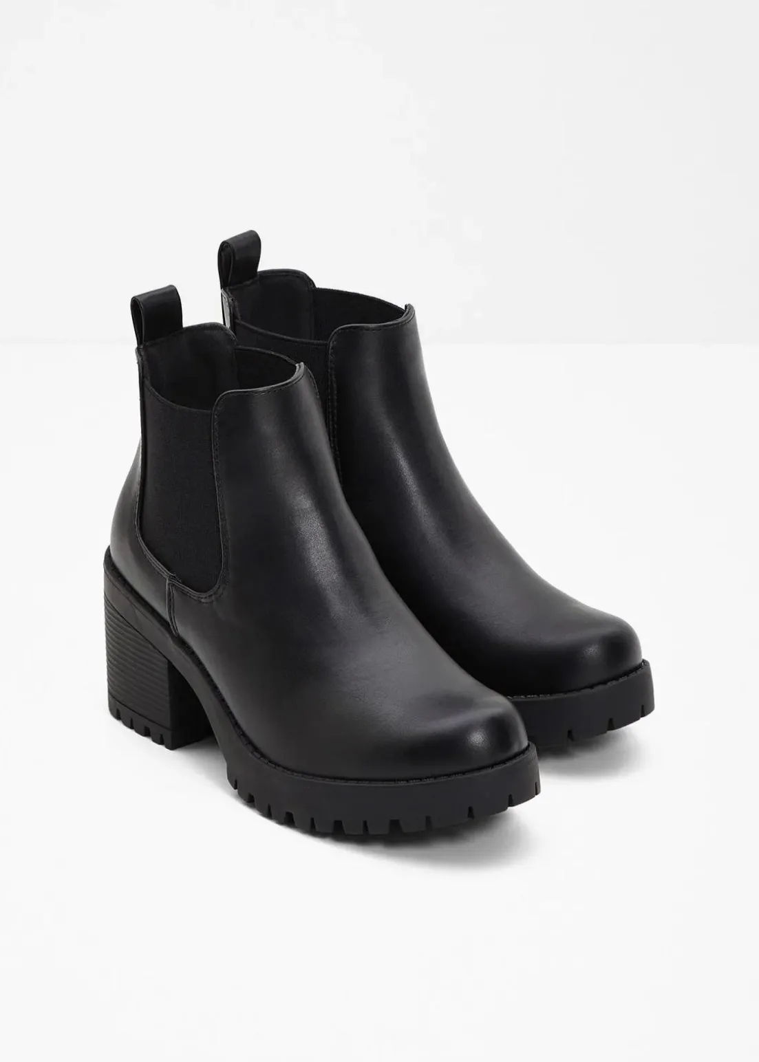 Chelsea-Boots mit Blockabsatz