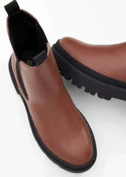 Chelsea-Boots mit Profilsohle