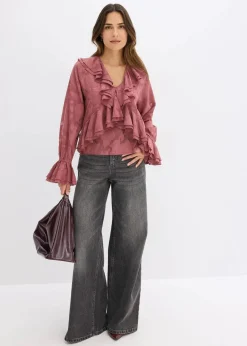 Chiffonbluse mit leichter Transparenz