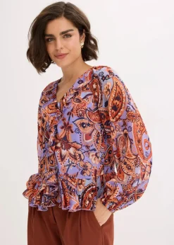 Chiffonbluse mit Volants