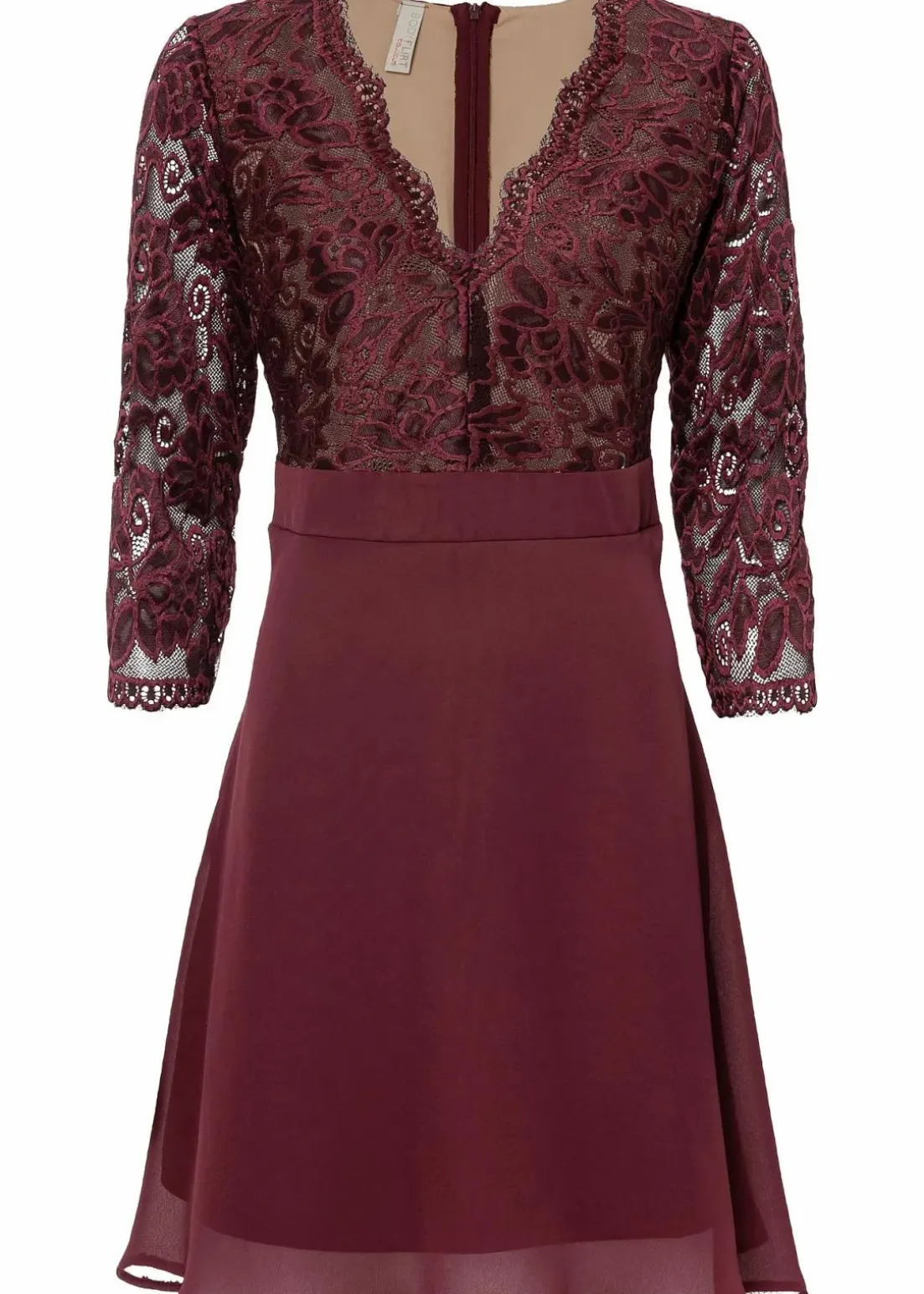 Chiffonkleid mit Spitze