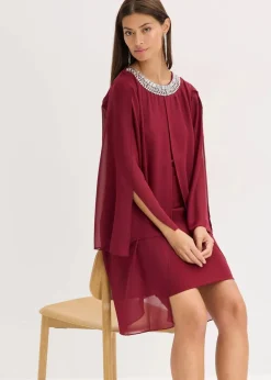 Chiffonkleid mit Strassstein-Applikation