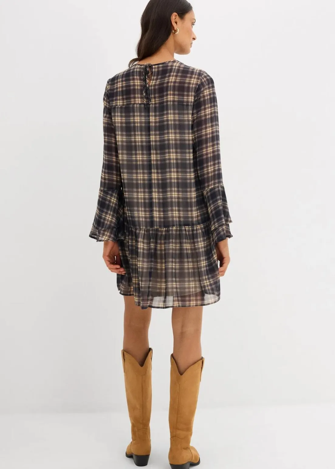 Chiffonkleid mit Volants