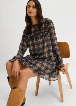 Chiffonkleid mit Volants