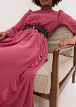 Chiffonkleid mit Volants