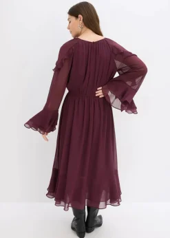 Chiffonkleid mit Volants