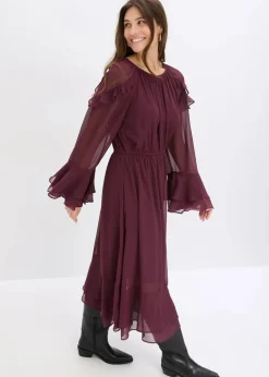 Chiffonkleid mit Volants