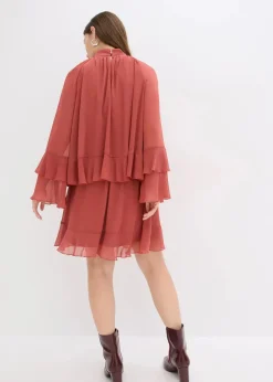 Chiffonkleid mit Volants