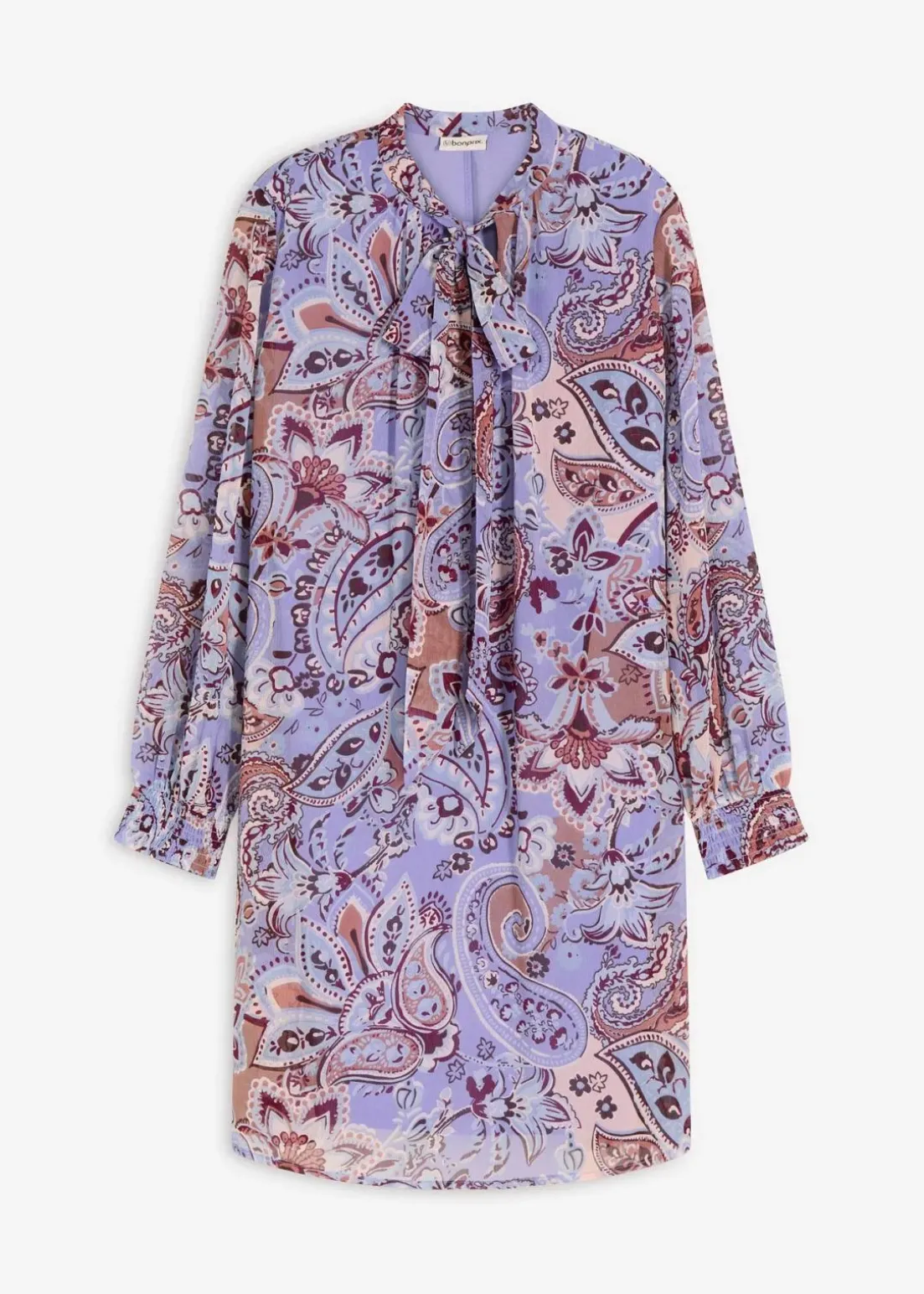 Chiffon-Tunika-Kleid mit Schluppe