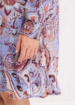 Chiffon-Tunika-Kleid mit Schluppe