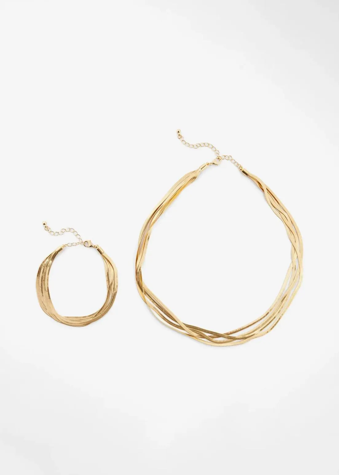 Choker und Armband (2-tlg. Schmuckset) aus Messing