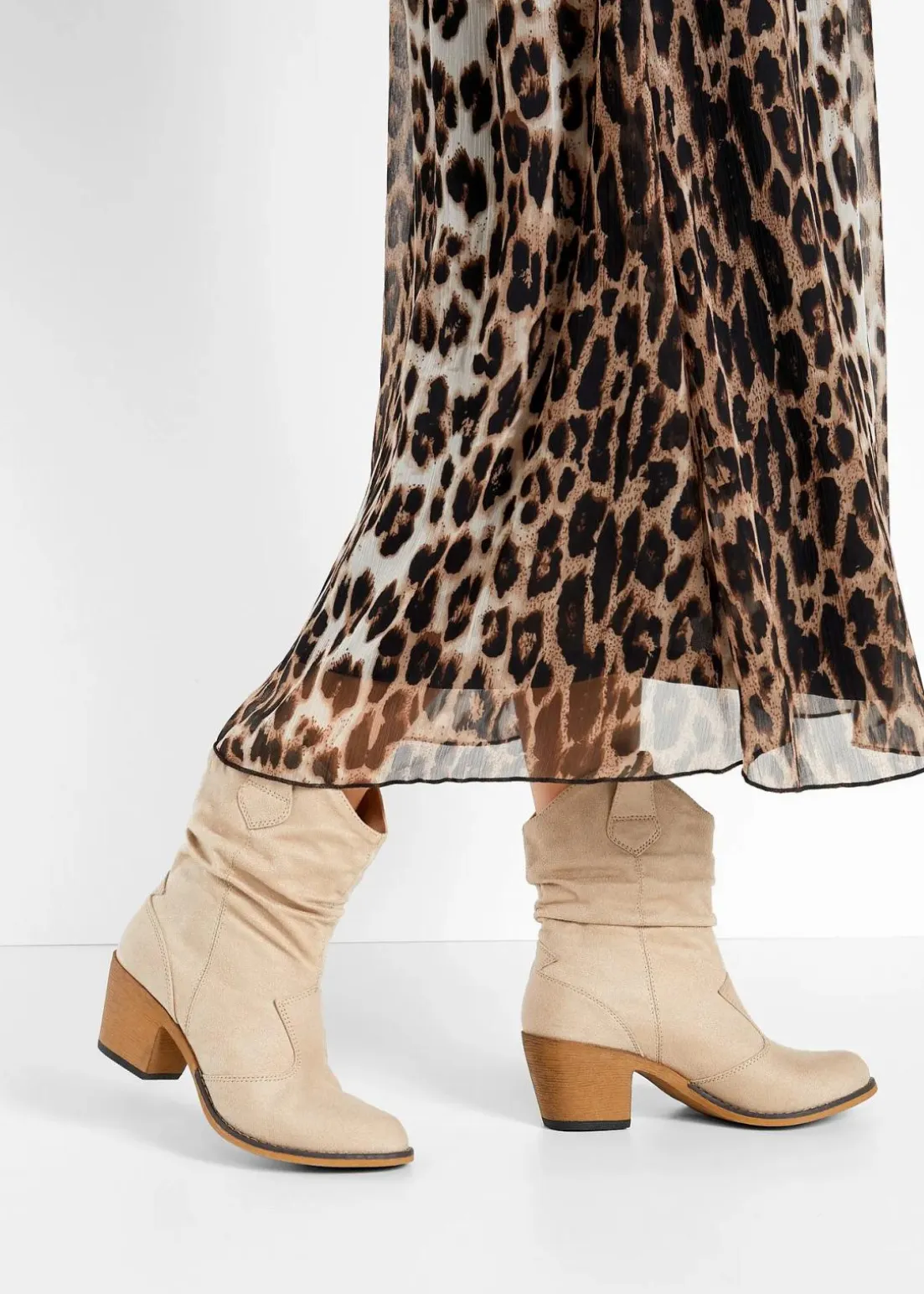 Cowboy-Boots mit Raffung