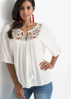 Crincle- Tunika aus softer Viskose