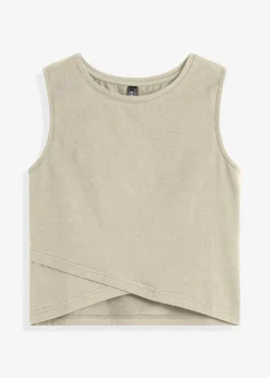 Cropped Top aus weichem Baumwoll-Mix