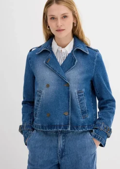 Denim Trenchjacke