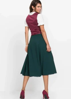 Dirndl mit bestickter Satin-Schürze (2-tlg.Set)