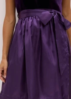 Dirndl mit Samt in Midilänge (2-tlg.Set)