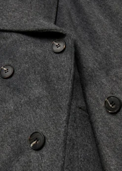 Doppelreihiger Oversize-Mantel in Wolloptik