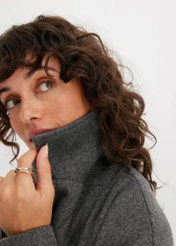 Doppelreihiger Oversize-Mantel in Wolloptik