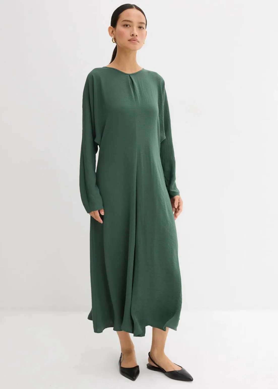 Drapiertes Midikleid