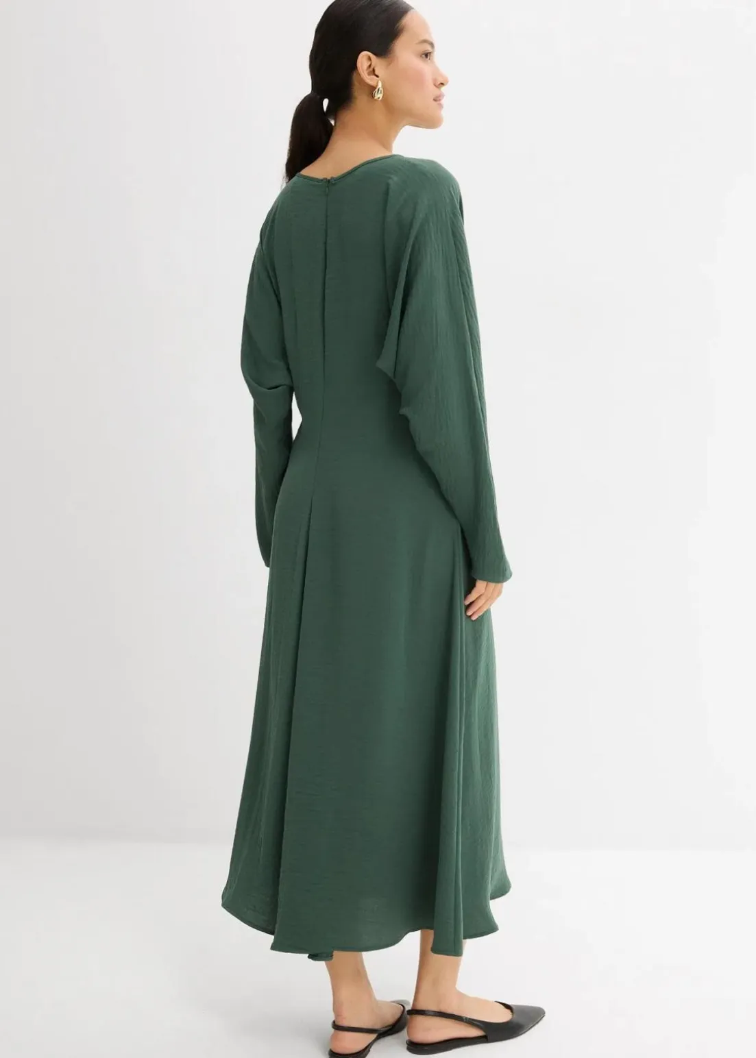 Drapiertes Midikleid