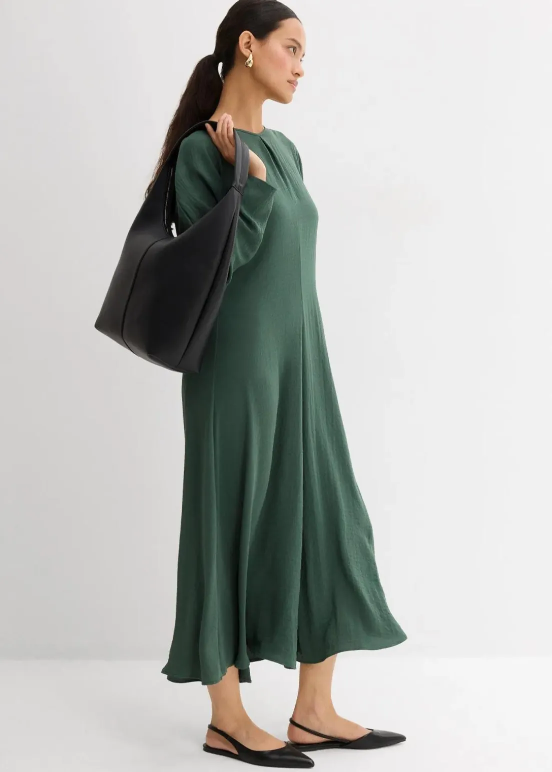 Drapiertes Midikleid