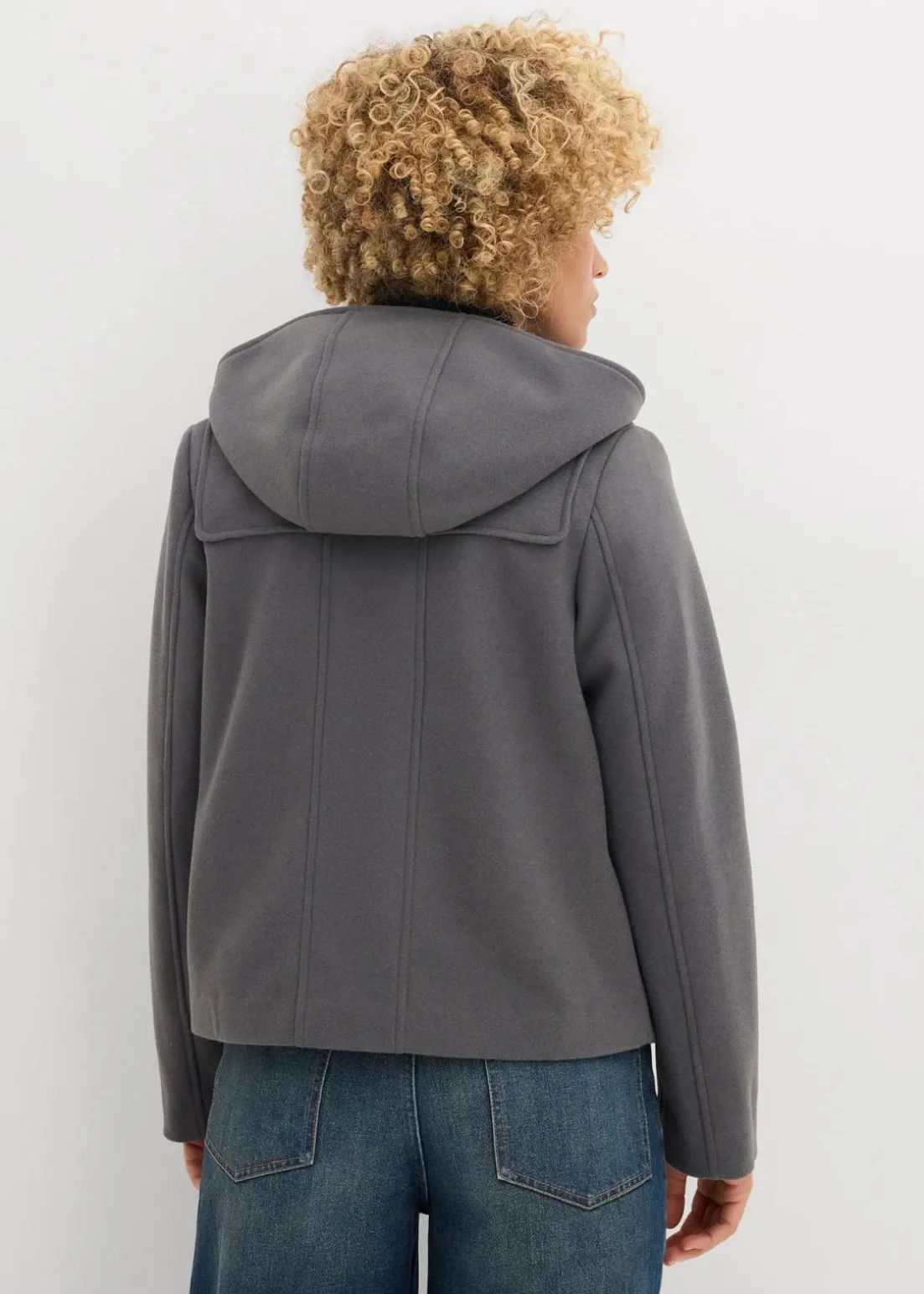 Duffle-Jacke, Wollimitat