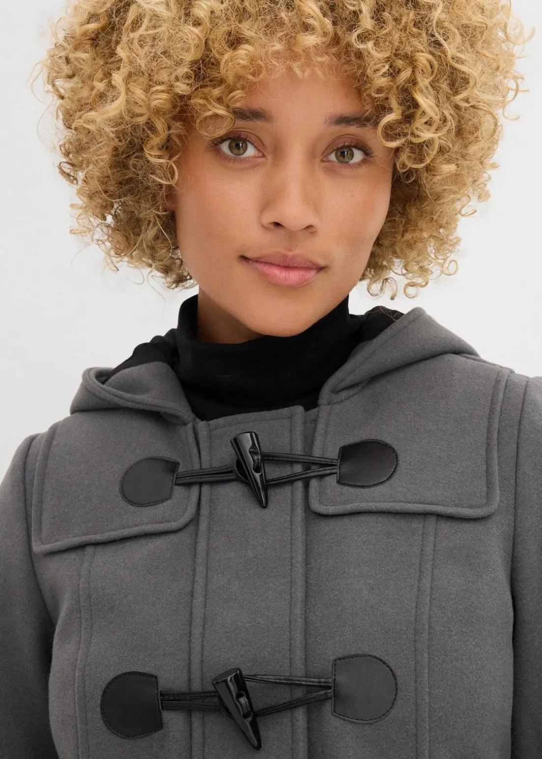 Duffle-Jacke, Wollimitat