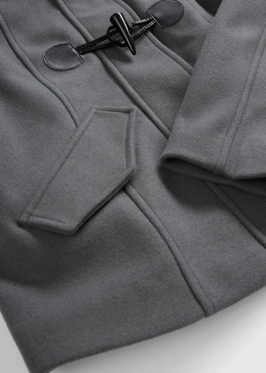 Duffle-Jacke, Wollimitat