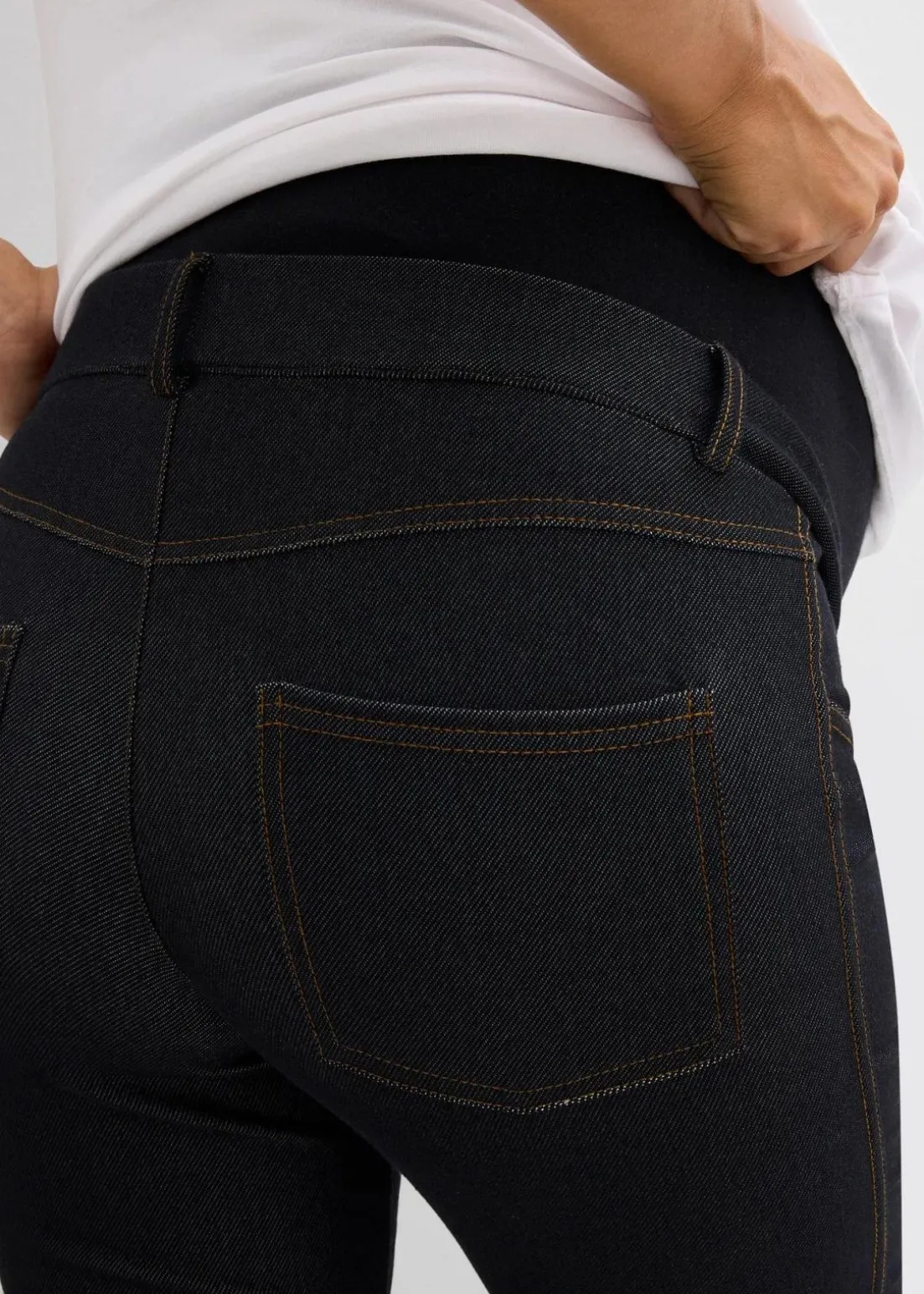 Elastische Umstands-Leggings in Jeansoptik