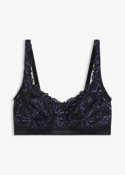 Entlastungs-BH ohne Bügel mit mehrfarbigem Glitzergarn