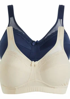 Entlastungs-BH ohne Bügel mit gepolsterten Trägern (2er Pack)